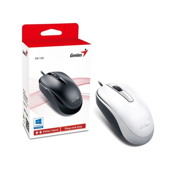 Mouse Genius DX-120 USB Alambrico Blanco