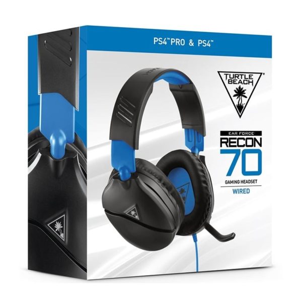 Audífonos de Diadema, alambrico, Turtle Beach Recon para Gamer con micrófono, Recon 70P. color negro, Plug 3.5mm.