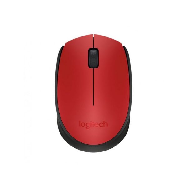 MOUSE M170 Logitech Inalámbrico Receptor USB Compatible Win-Mac Duración Batería Hasta 12 Meses Garantía 1Año-ROJO