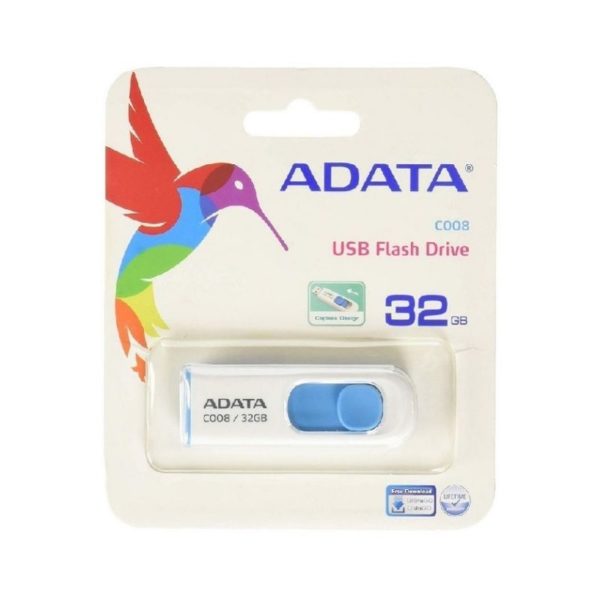 Memoria Adata USB 2.0 C008 Retractil 32GB Blanca