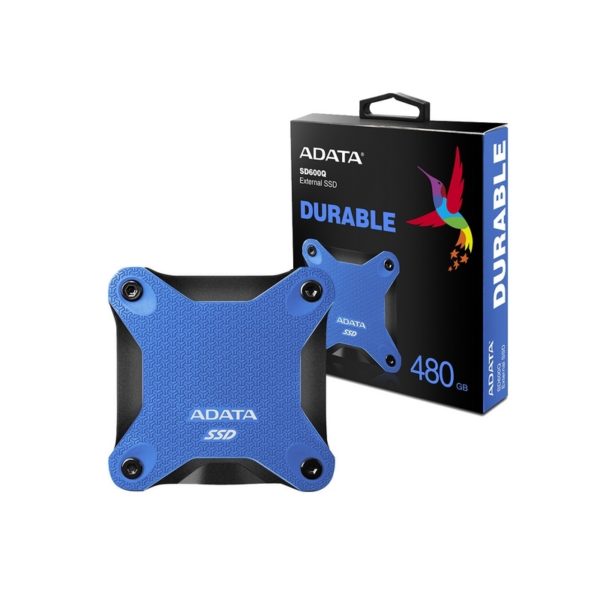 Unidad De Estado Solido Adata Sd600q 480gb Antigolpes Azul