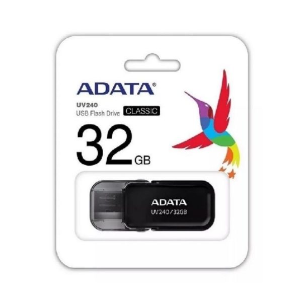 MEMORIA ADATA USB 2.0 UV240 ESCUALIZABLE 32GB NEGRA