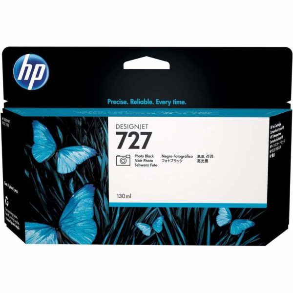 Cartucho de tinta HP 727 DesignJet negro fotográfico de 130 ml 