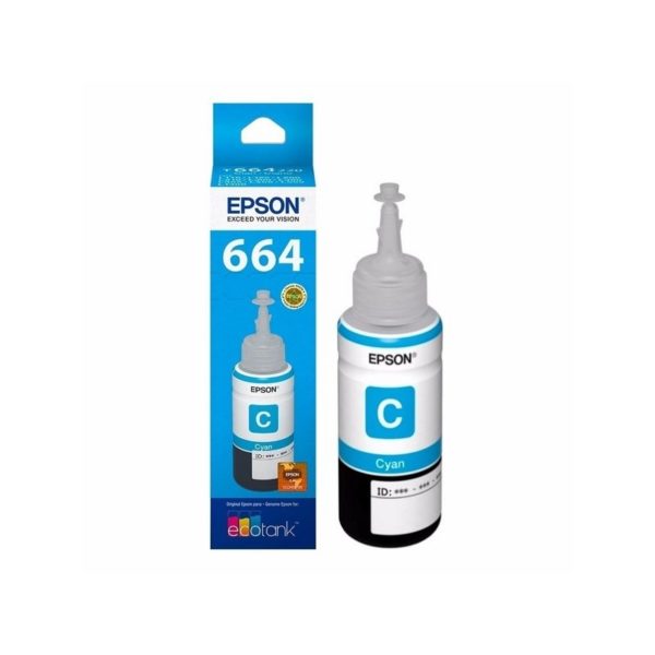 Botella Epson T664220 – Cyan IMPRESORA EPSON L200/210/350/355/555 (7.500 paginas)