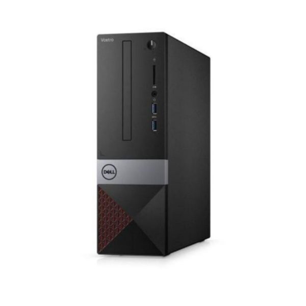 Pc Dell Vostro SFF 3681 Intel Core i5-10400 de décima generación (6 núcleos, caché de 12 M, 2,9 GHz a 4,3 GHz), 8 GB, 1 x 8 GB, DDR4, 2666 MHz, Disco duro SATA de 3,5 pulgadas, 1 TB y 7200 rpm, Unidad de DVD de carga en bandeja (lee y escribe en DVD / CD), 802.11ac 1×1 WiFi y Bluetooth, Windows 10 Pro Inglés, francés, español, 1 año de servicio de