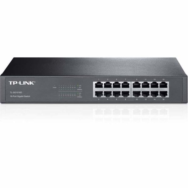 Switch TP-LINK NO administrable con Base de Montaje / de Escritorio de 16 Puertos Gigabit