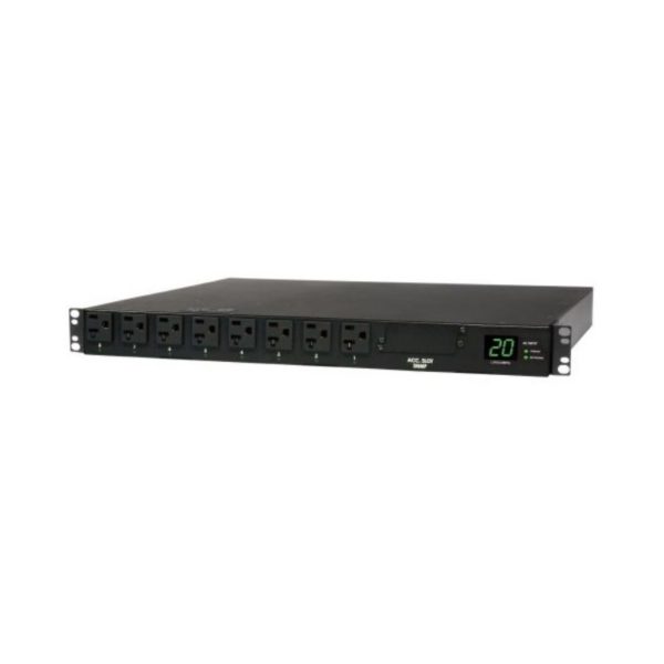 PDU Monofásico con Medidor Digital de Corriente / ATS – Switch de Transferencia Automática, 20A 120V, Instalación Horizontal 1U