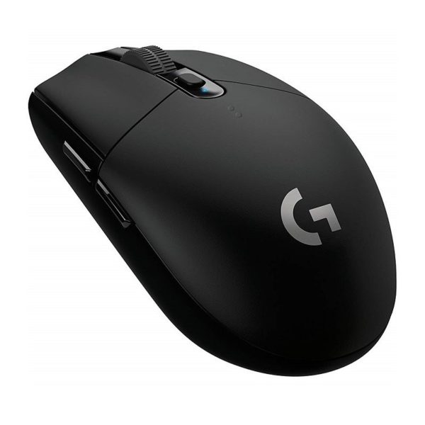 MOUSE G305 LIGHTSPEED Logitech Gaming Inalámbrico Receptor USB 12000DPI Compatible Win-Mac Sensor HERO 6Botones Programables Garantía 2Años-NEGRO