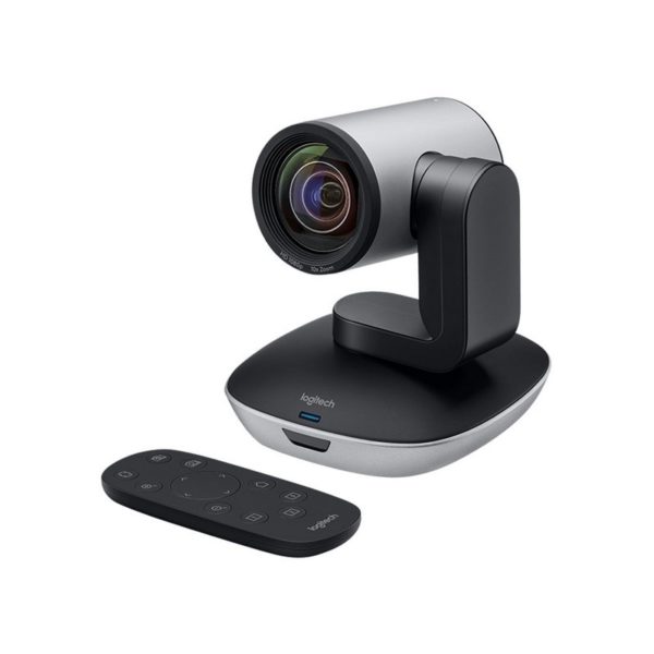 CAMARA PTZ PRO 2 Logitech Corporativo HD 1080 Zoom 10X USB 3.0 Compatible Win-Mac Panorámica, Inclinación y Zoom Robotizados Control Remoto Garantía 2Años-NEGRO