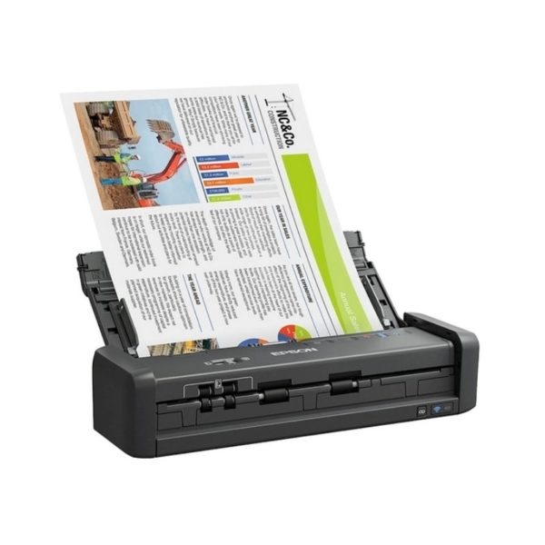 Escaner  Epson WorkForce ES-300W con Wifi Portátil /Duplex 25 ppm/ADF con capacidad de 20 hojas/ Ranura especial para tarjetas/ciclo de 500 paginas diarias,