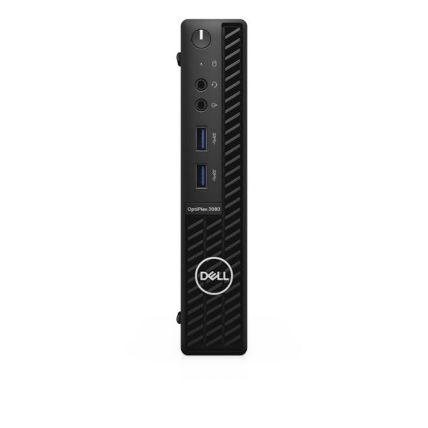 PC Dell OptiPlex 3080 MFF, Intel i5-10500T de décima generación (6 núcleos, caché de 12 MB, 2,3 GHz a 3,8 GHz, 35 W), 8GB, 1x8GB, memoria DDR4 no ECC, SSD PCIe C35 M.2 de 256 GB (2230), Windows 10 Pro 64bit Inglés, francés, español, Sin tarjeta LAN inalámbrica, 3 años de servicio de hardware con OnSite