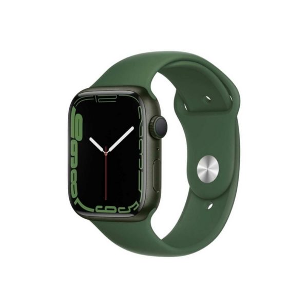 Apple Watch Series 7 (GPS) – Caja de aluminio en verde de 45 mm – Correa deportiva verde trébol