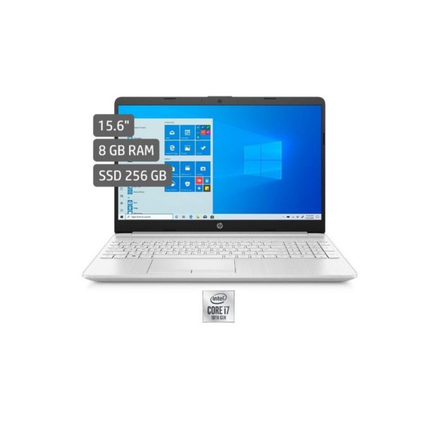 Portatil Hp 15-dw1073la i7-10510U | 8GB | 256GB | UMA |15 HD – TN |NO TOUCH | Natural Silver ACD | FF+ | W10 PLUS