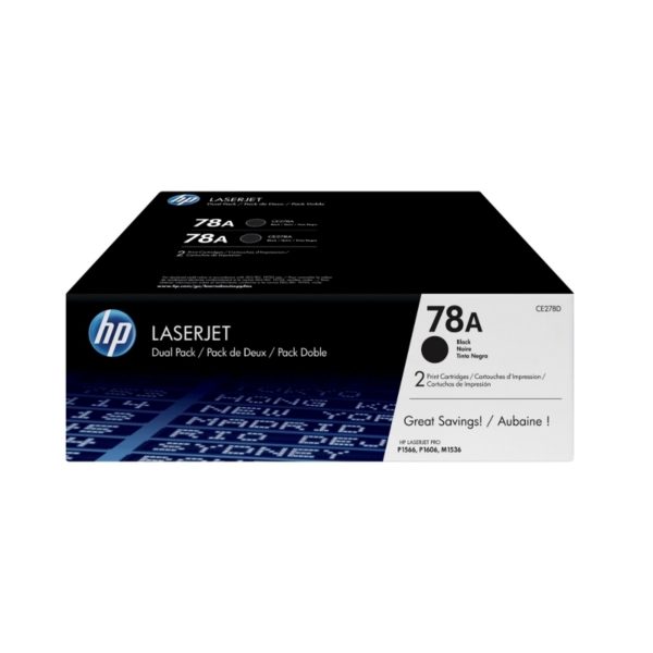 Pack de 2 Cartuchos de Tóner HP 78A Negro LaserJet Original