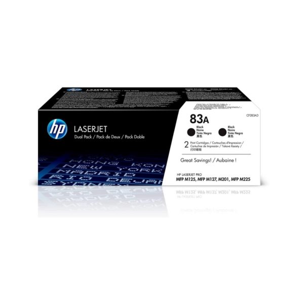 Cartucho original de tóner negro HP 83A LaserJet