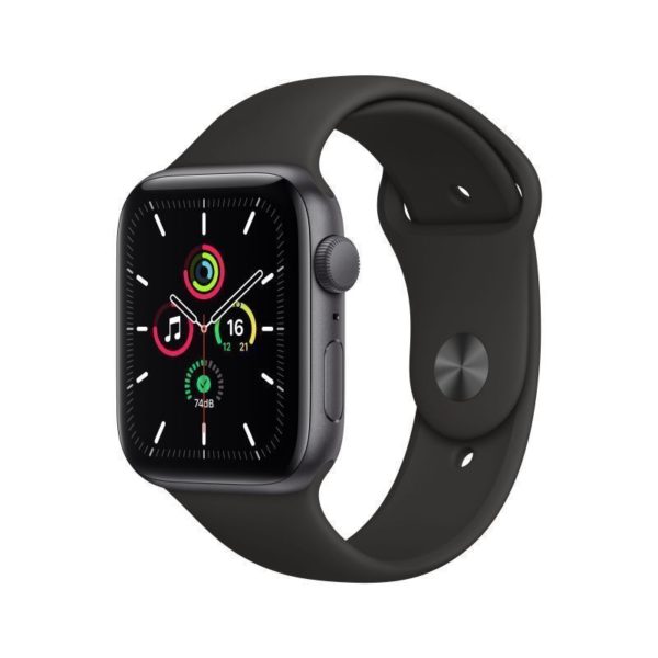 Apple Watch SE (GPS) Caja de aluminio en gris espacial de 40 mm Correa deportiva Medianoche