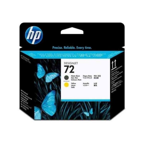 Cabezal de impresión DesignJet HP 72 negro mate y amarillo 