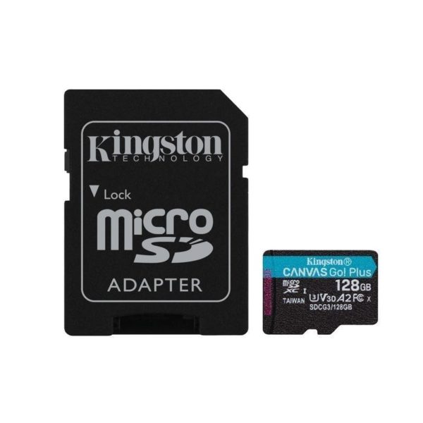 Memoria Kingston Micro sd Canvas Go Plus 170R A2 U3 V30 Card + ADP 128GB