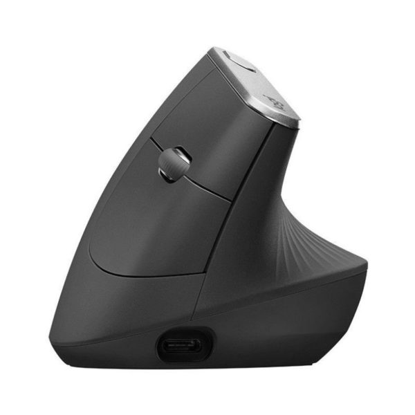 MOUSE MX VERTICAL Logitech 57° Bluetooth/Wireless Receptor USB Compatible Win-Mac-Unifying Ergonómico Recargable FLOW Garantía 1Año-NEGRO