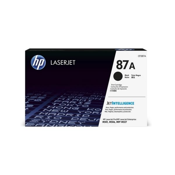 Cartucho de tóner original LaserJet HP 87A negro