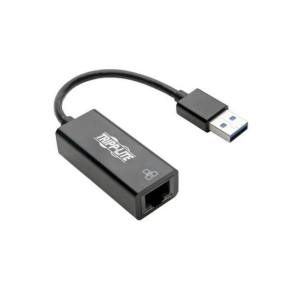 Adaptador de Red NIC USB 3.0 a Gigabit Ethernet, 10Mbps / 100Mbps / 1000Mbps, Negro