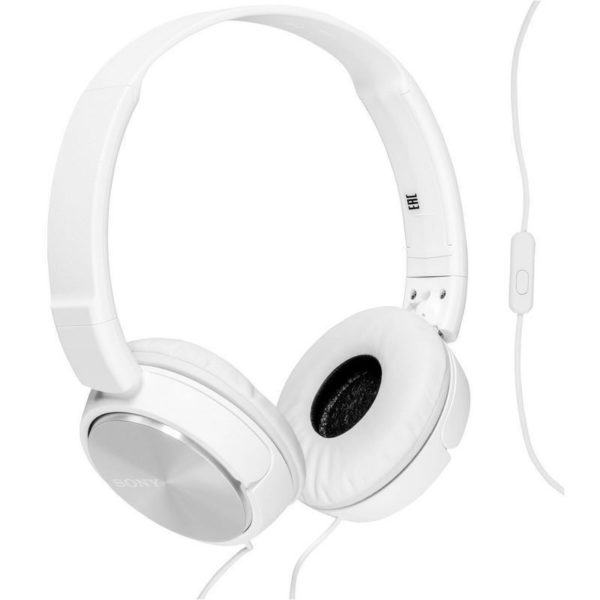 Audífonos de Diadema Sony MDR-ZX310AP color Blanco diseño plegable micrófono integrado de alta calidad