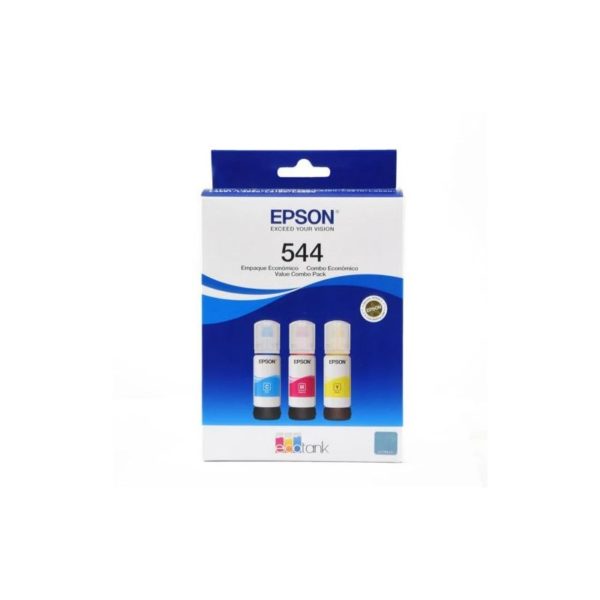 Botella Epson T544520-3P – Multipack 3 botellas Color cyan, magenta y yellow,  IMPRESORA L3110/L3150- cyan Ink (7.500 paginas)